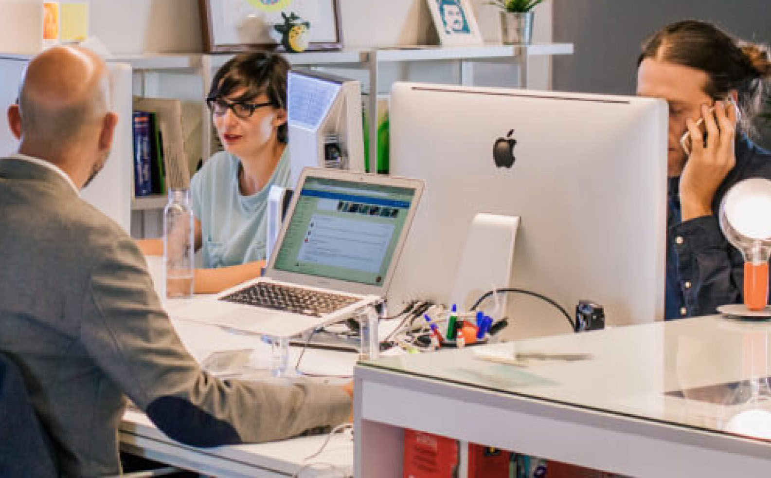 A team working together on a project